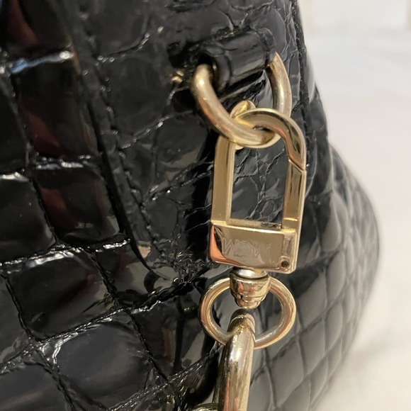 MCM Jacquard Black & White croc & snake skin bag. - Picture 11 of 15